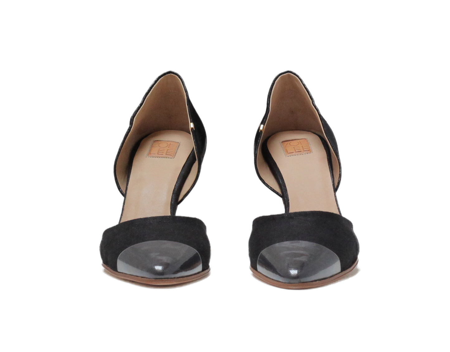 Bonita Black Linen Heel