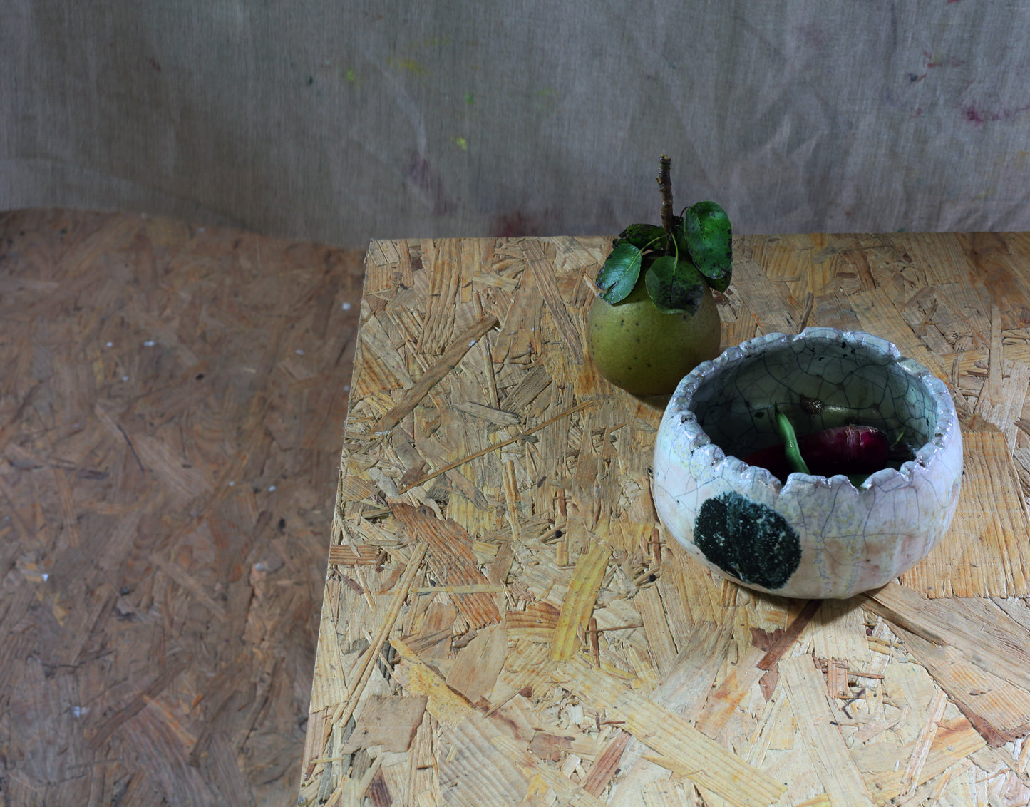 Thumb pot n.1 with spot RAKU