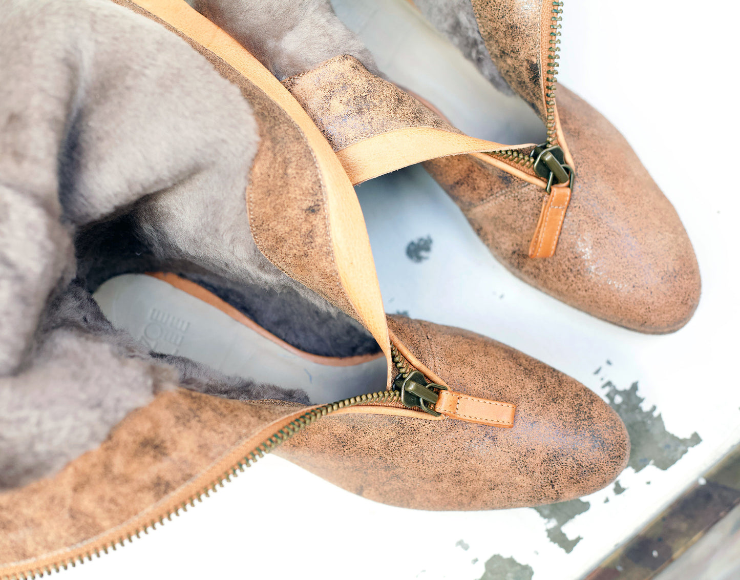The New Elton Zip in Mottled Rust