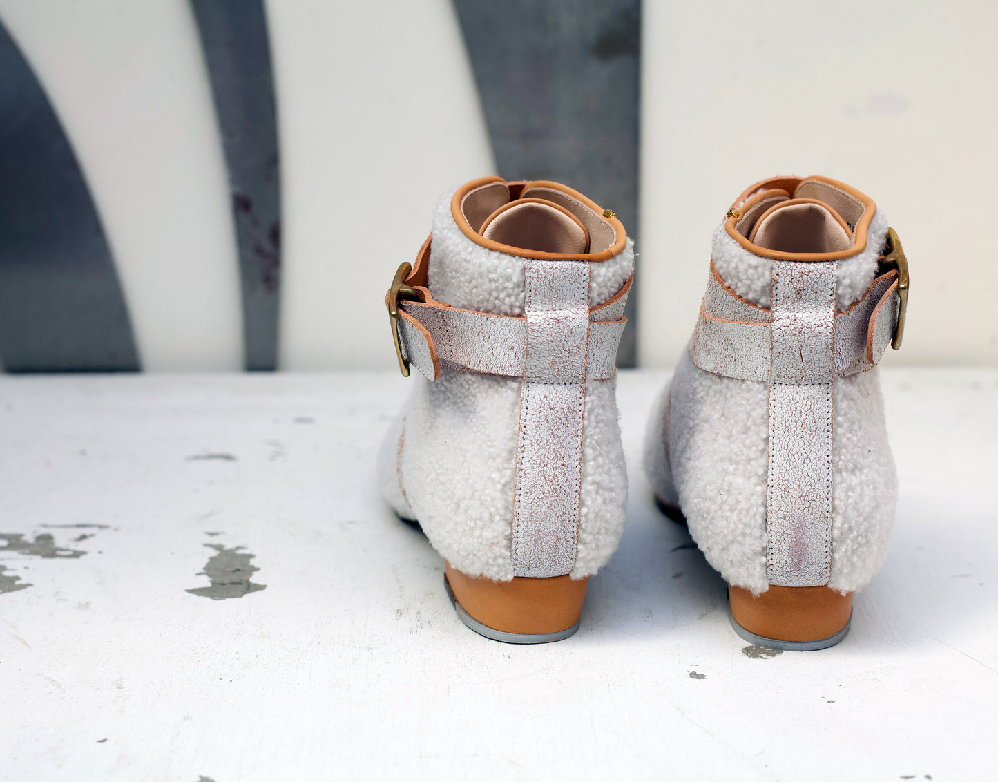 The Zac in Old White Shearling