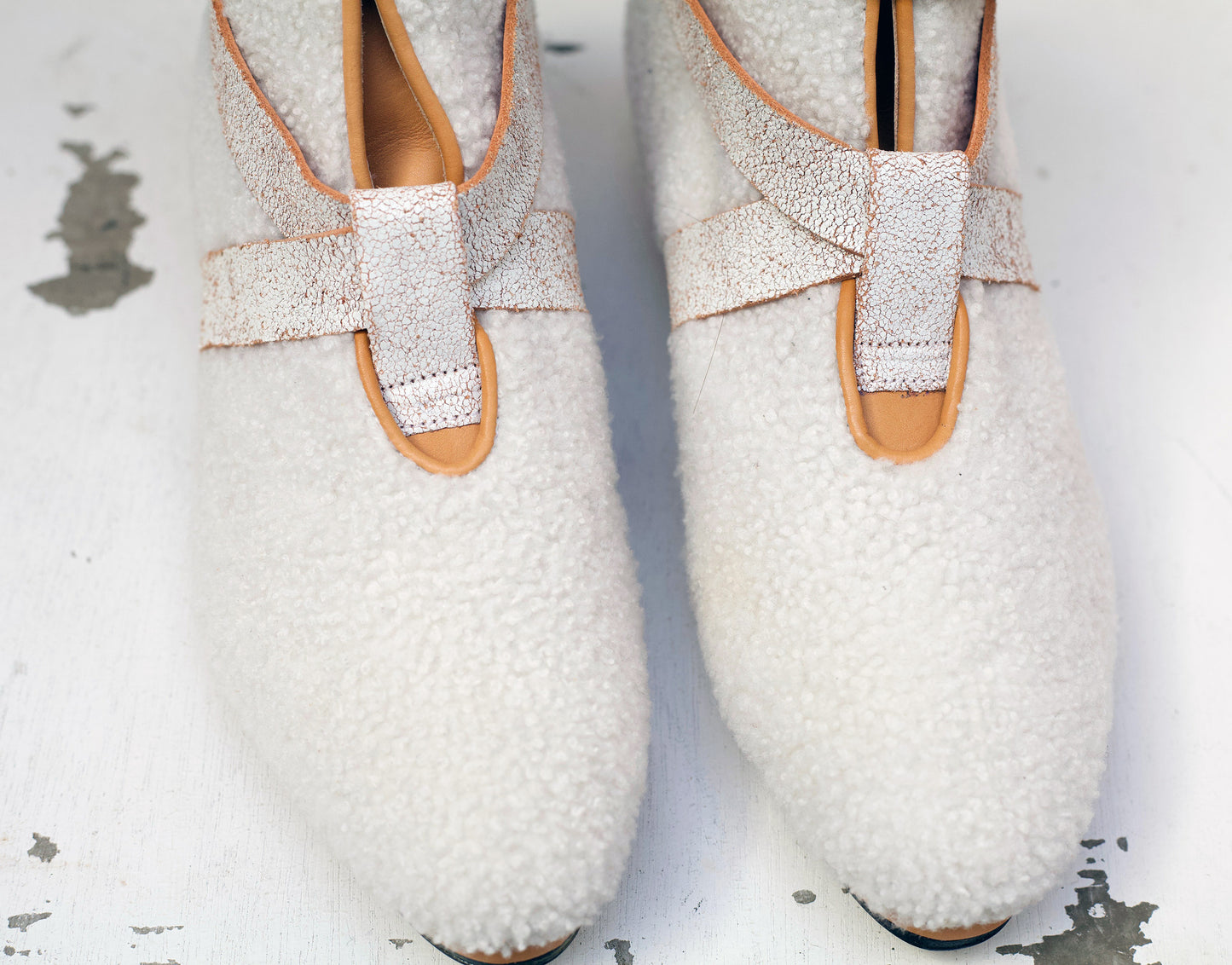 The Zac in Old White Shearling