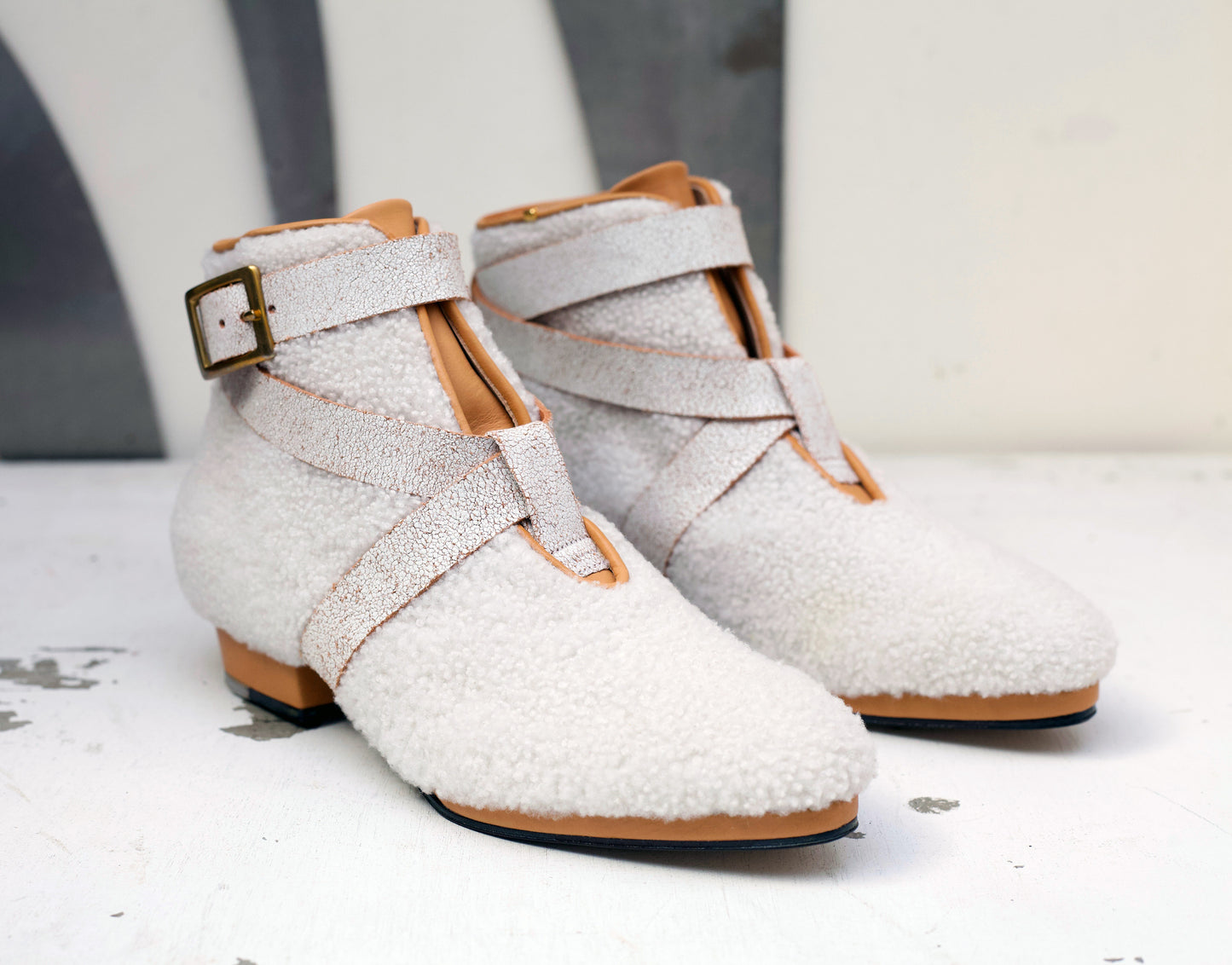 The Zac in Old White Shearling