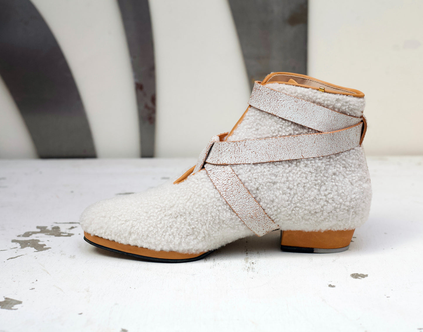 The Zac in Old White Shearling