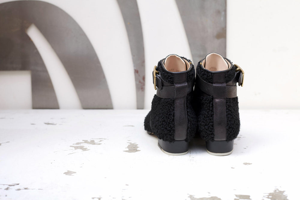 Zac Shearling Boot Black