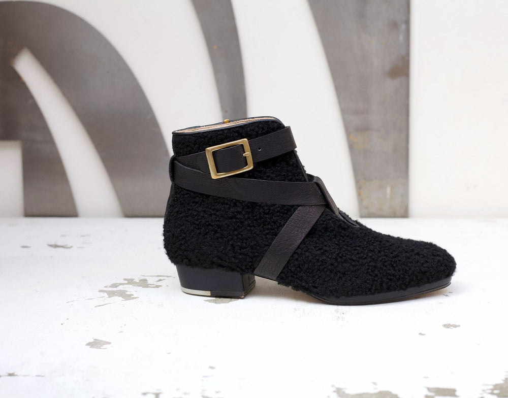 Zac Shearling Boot Black