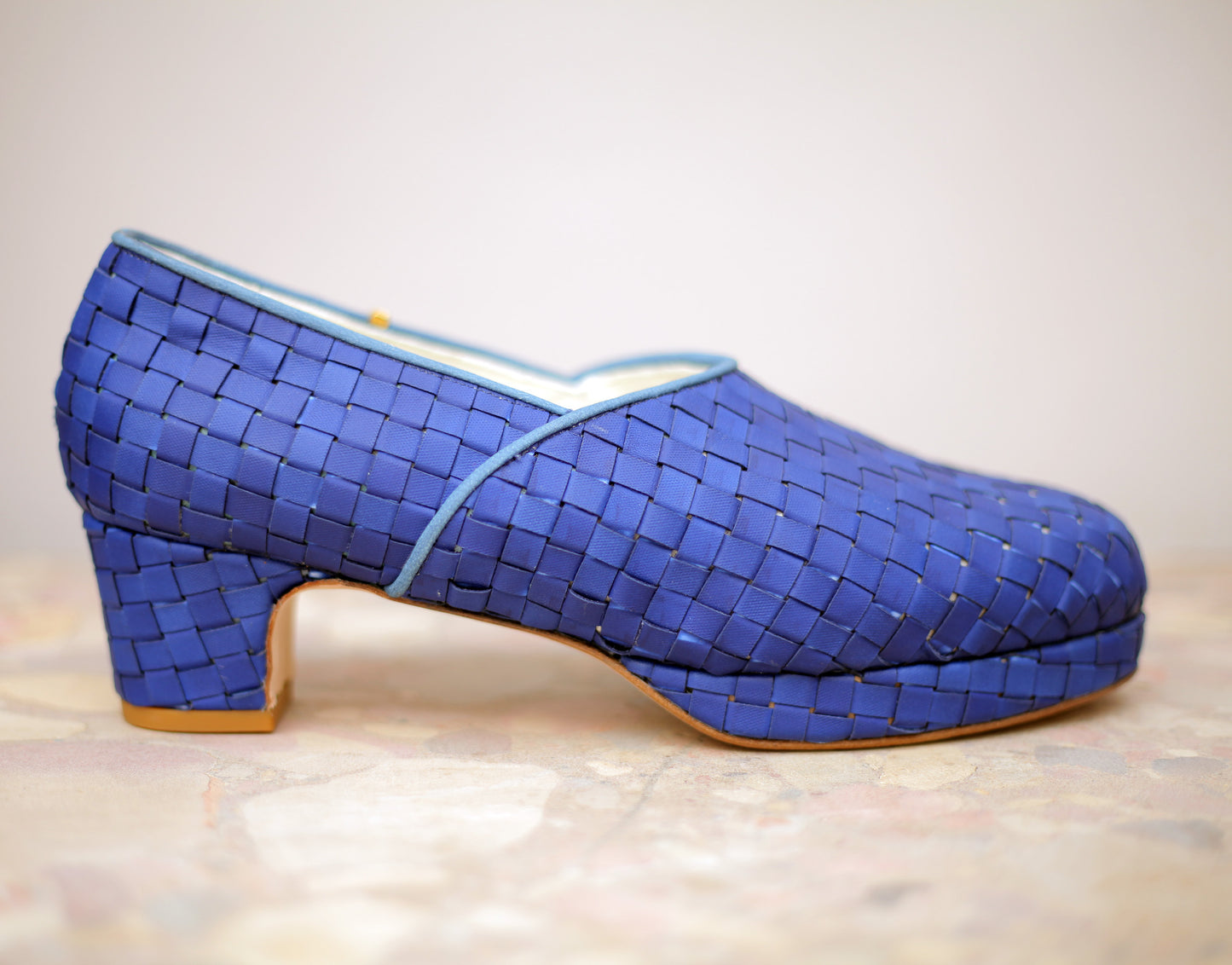 The Beaux in Woven Blue