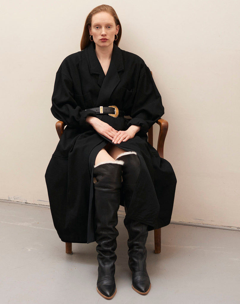 Regard in Black Veg Tan and Shearling