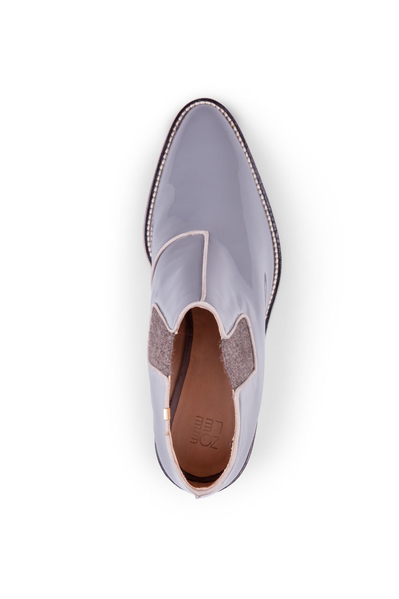 Sunset in grey patent