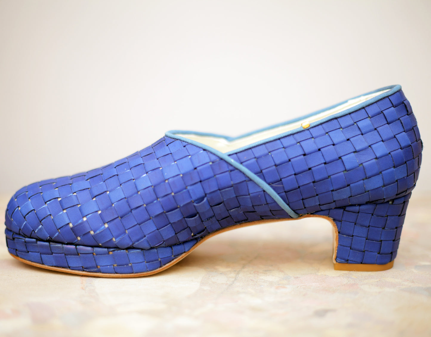 The Beaux in Woven Blue