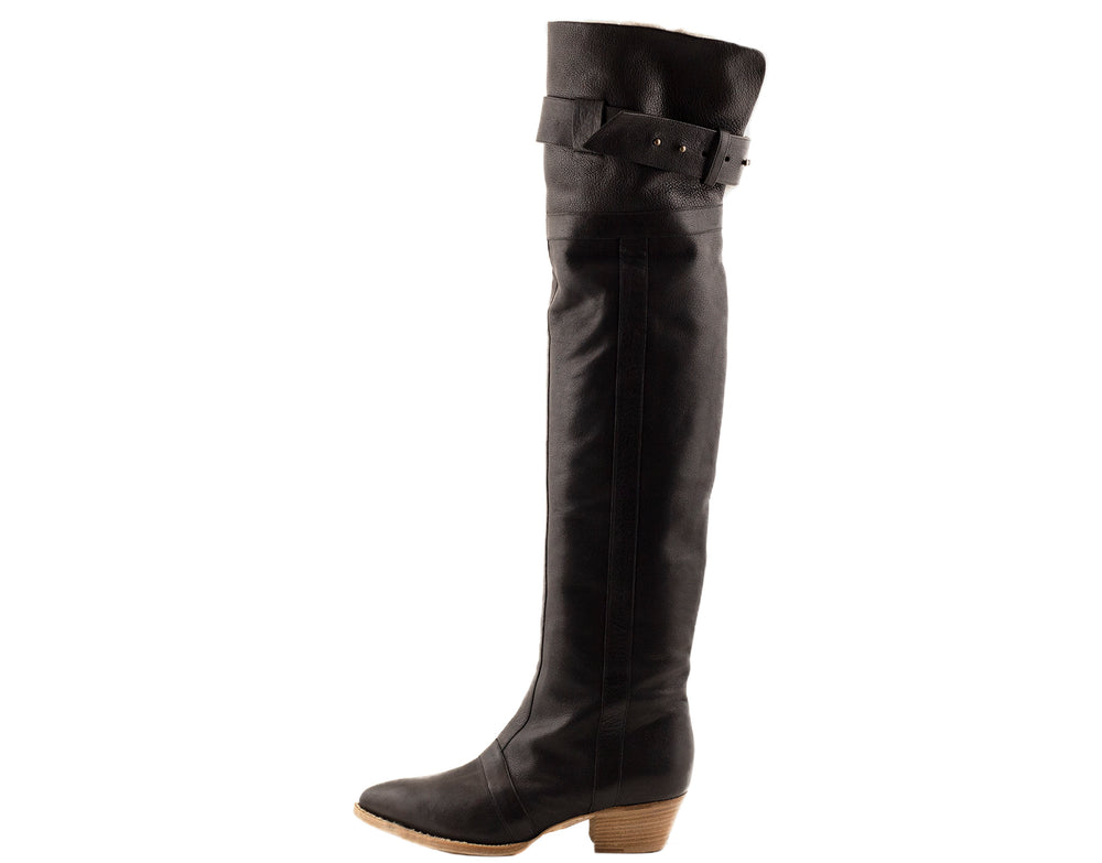 Regard in Black Veg Tan and Shearling