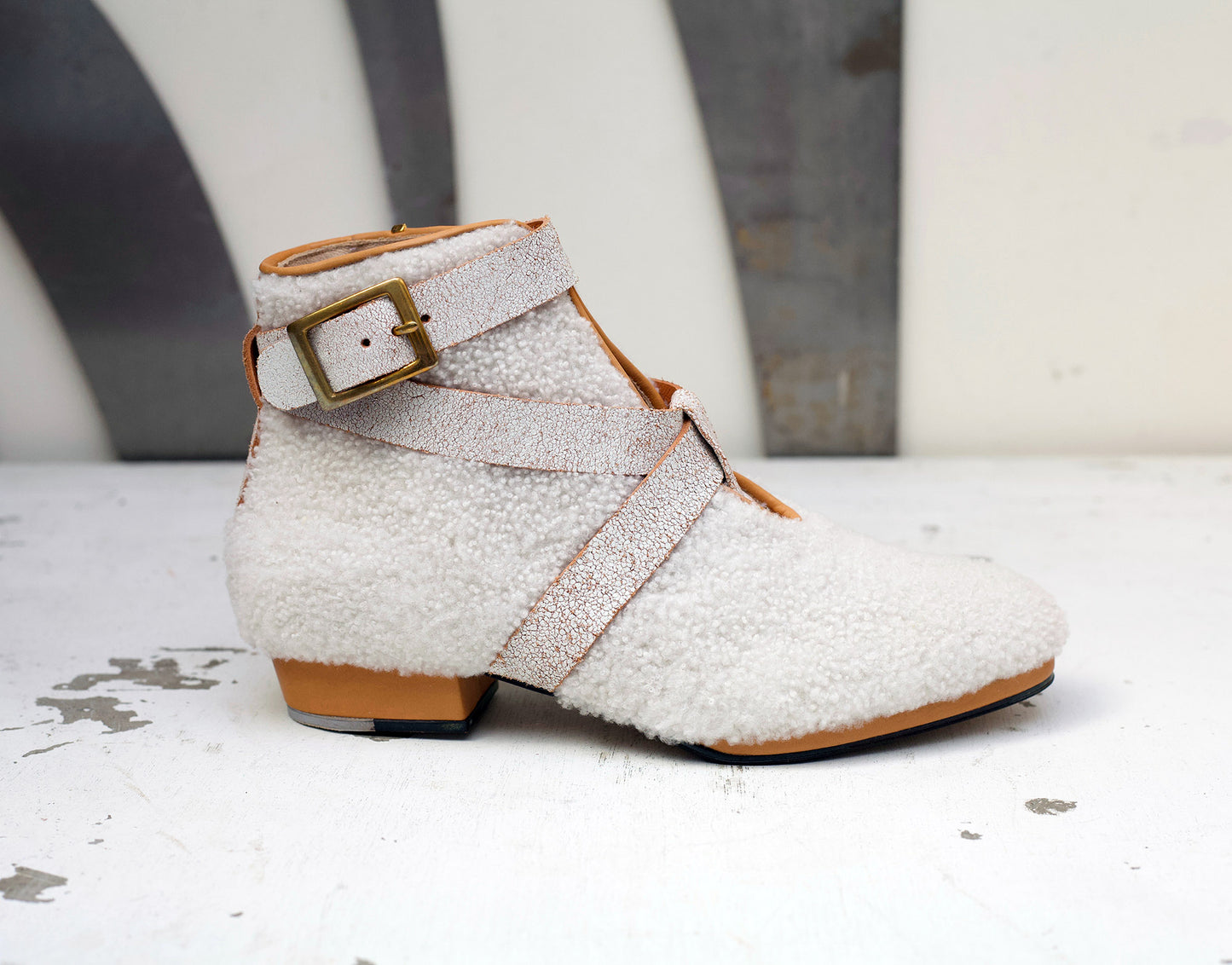 The Zac in Old White Shearling